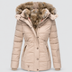 Georgina | Women's Faux Fur Hooded Puffer Jacket with Detachable Trim
