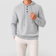 Geraint | Men's Hooded Knit Jumper with Button Neck