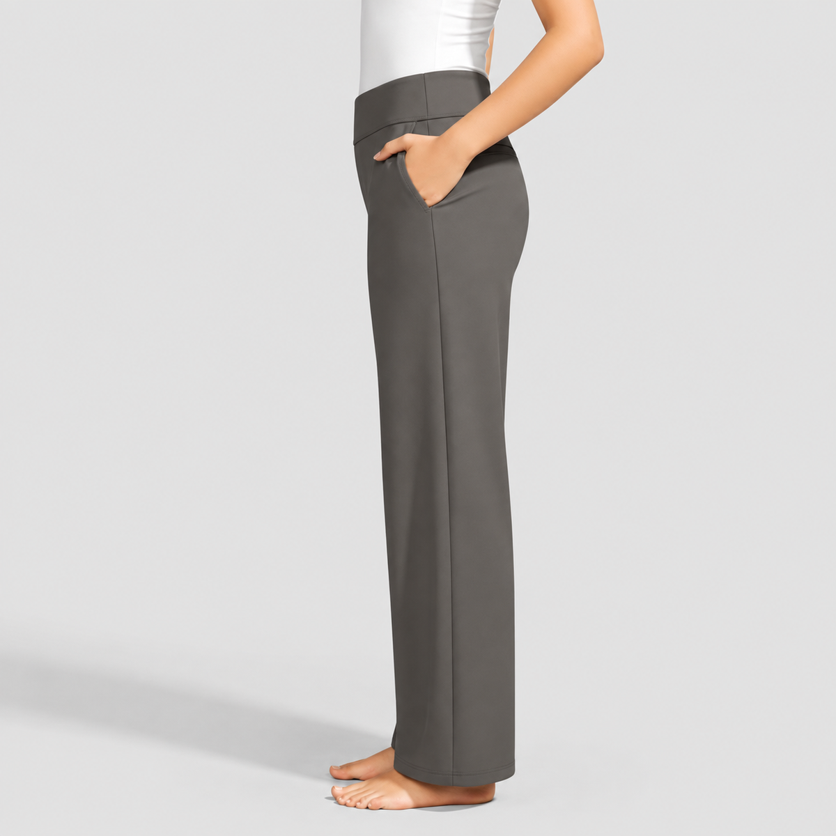Women's Wide-Leg Stretch Trousers — view 4