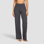 Women's Wide-Leg Stretch Trousers in Grey — view 8