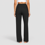 Women's Wide-Leg Stretch Trousers in Black — view 12