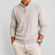Hadrian | Men's Long-Sleeve Knitted Polo Jumper