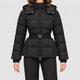 Hannelore | Women's Belted Puffer Jacket with Detachable Hood