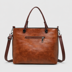 Women's Structured Tote Handbag with Front Pockets — view 5