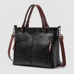 Women's Structured Tote Handbag with Front Pockets — view 6