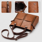 Women's Structured Tote Handbag with Front Pockets — view 7