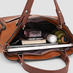 Women's Structured Tote Handbag with Front Pockets — view 8