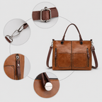 Women's Structured Tote Handbag with Front Pockets — view 9
