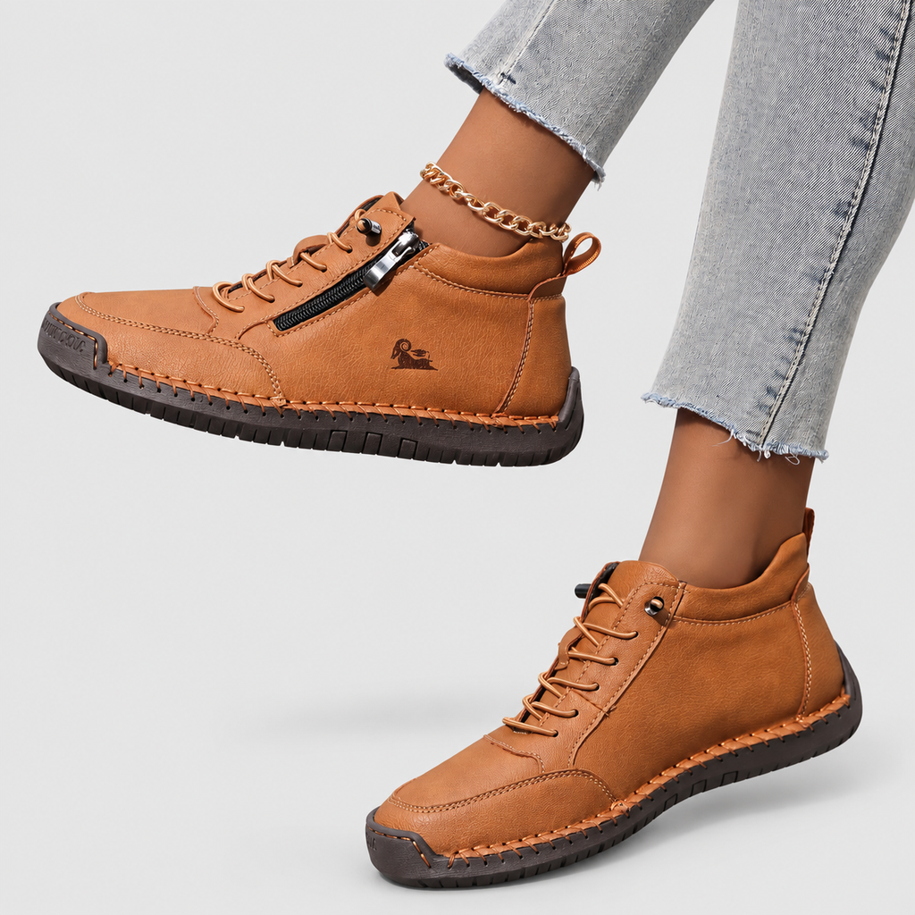 Women's Lace-Up Shoes with Side Zip — view 5