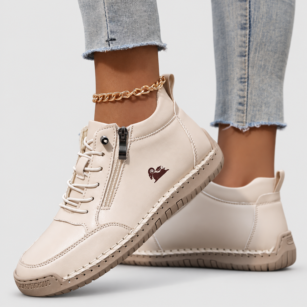 Women's Lace-Up Shoes with Side Zip — view 17