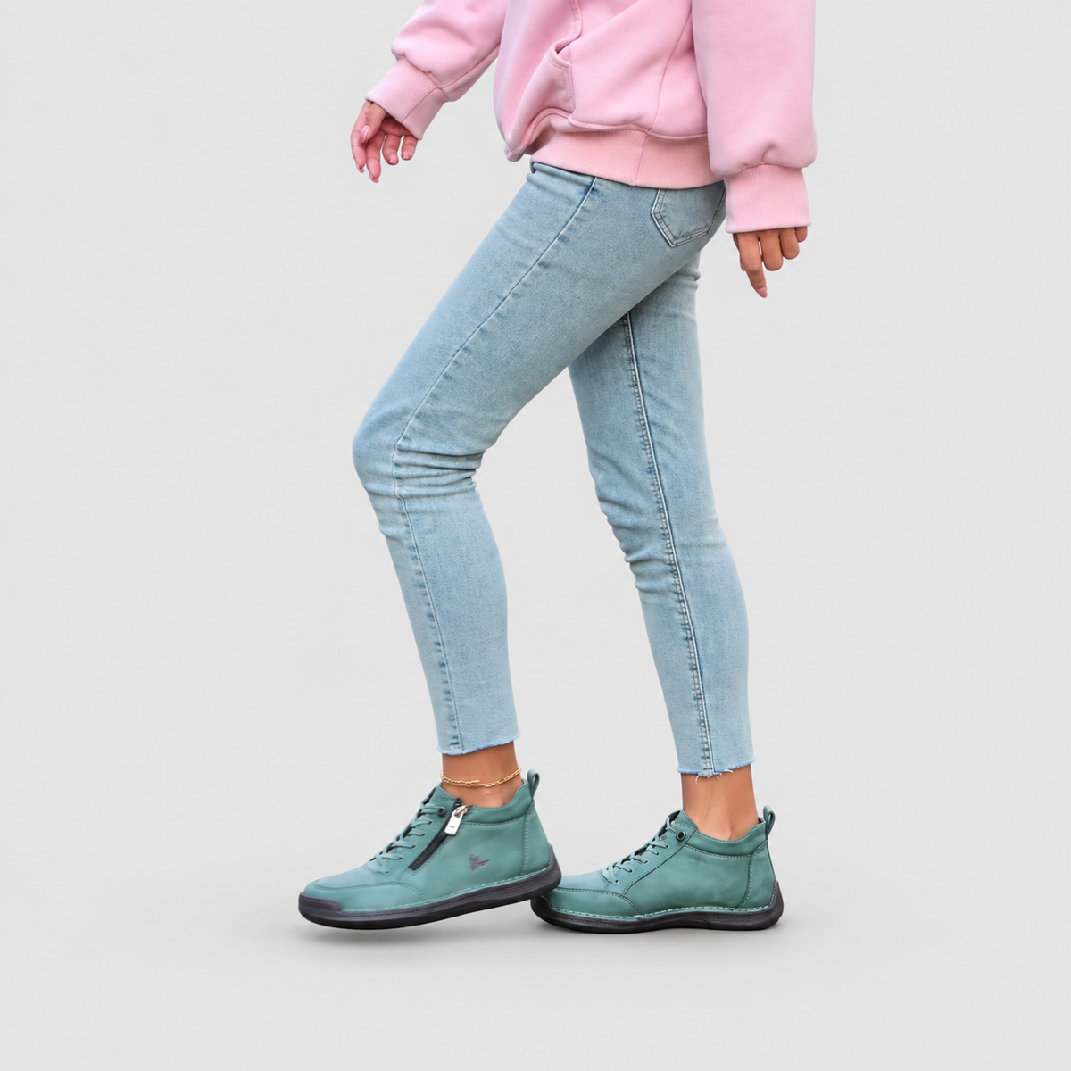 Women's Lace-Up Shoes with Side Zip — view 20