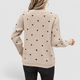 Hesterine | Women's Dotted Knit Crew-Neck Jumper with Long Sleeves