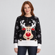Holly | Reindeer Christmas Jumper with Red Nose