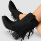 Honora | Women's Fringed Faux Suede Western Cowboy Boots