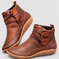 Women's Slip-On Ankle Boots with Contrast Sole in Brown — view 1