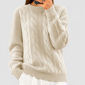 Women's Cable-Knit Jumper in Beige — view 1