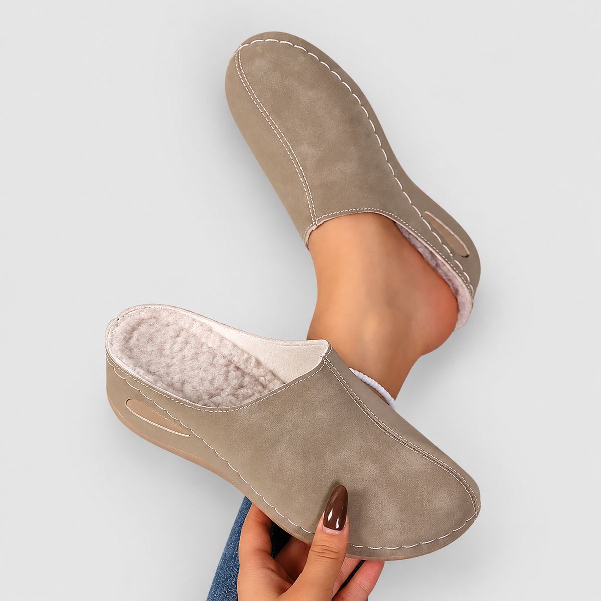 Women's Plush-Lined Slip-On Slippers — view 6