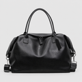 Unisex Structured Weekender Bag with Detachable Shoulder Strap in Black — view 1