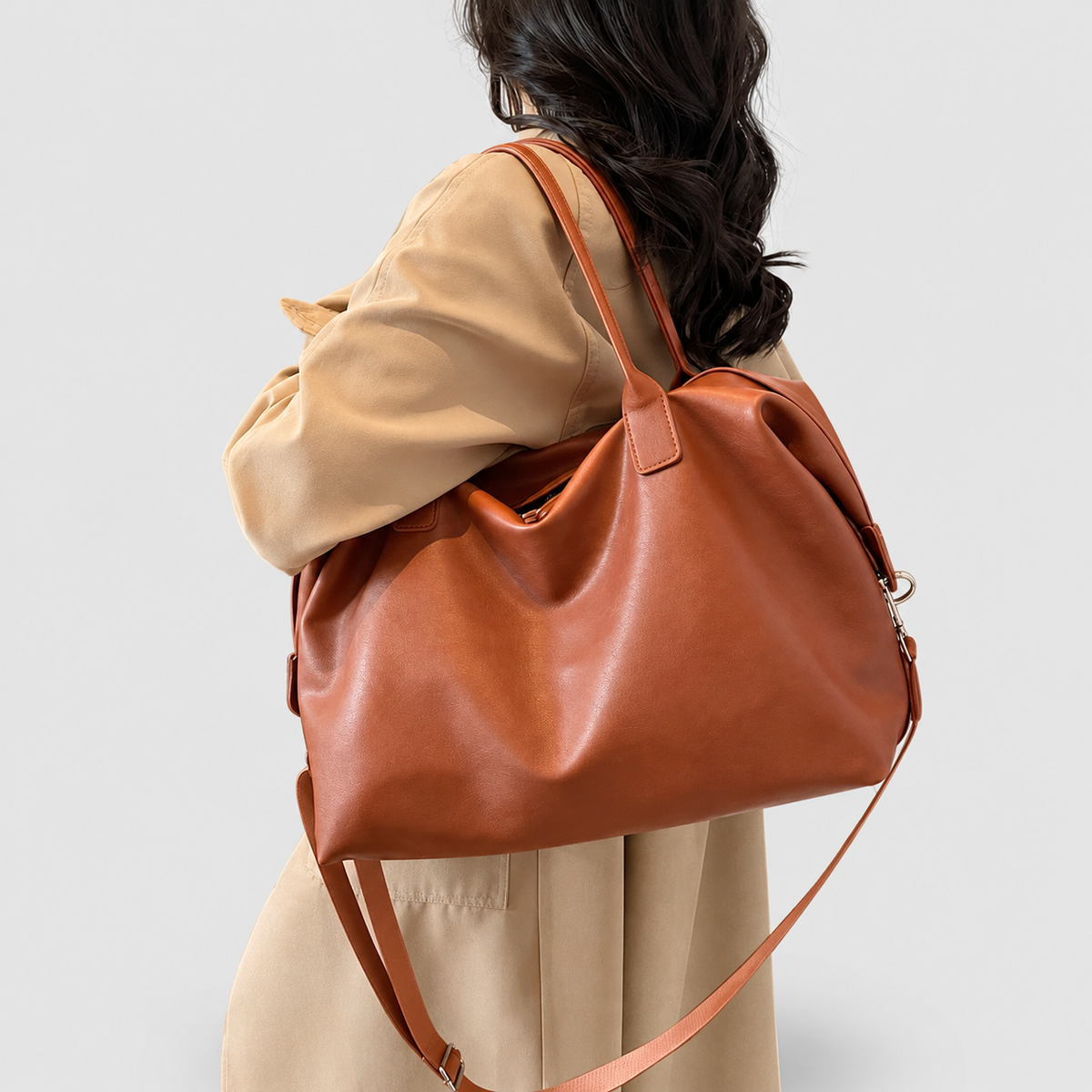 Unisex Structured Weekender Bag with Detachable Shoulder Strap — view 4