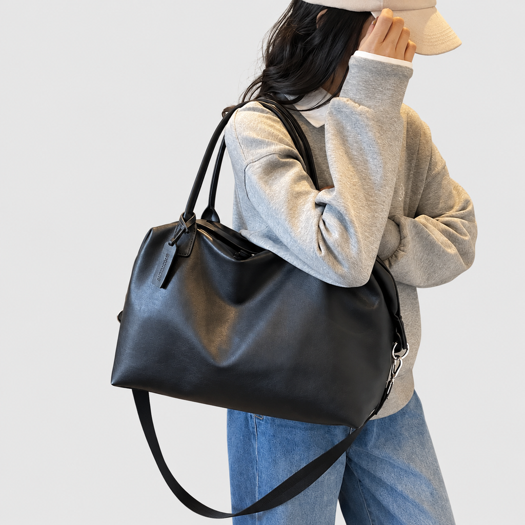 Unisex Structured Weekender Bag with Detachable Shoulder Strap — view 5