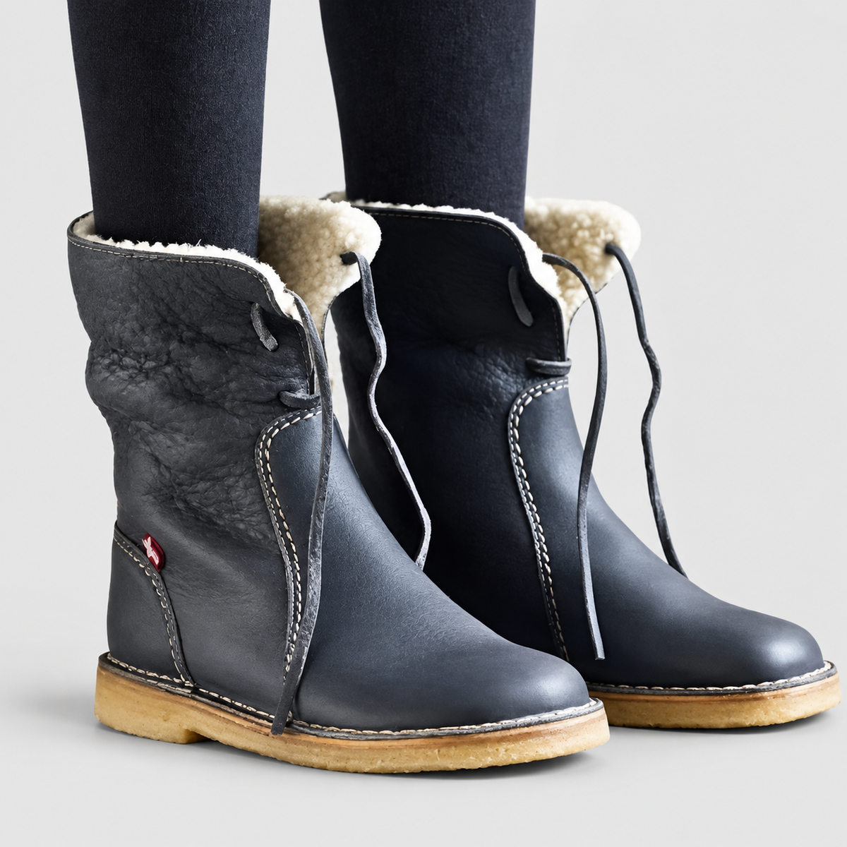Women's Plush-Cuff Winter Boots with Drawstring Detail — view 3
