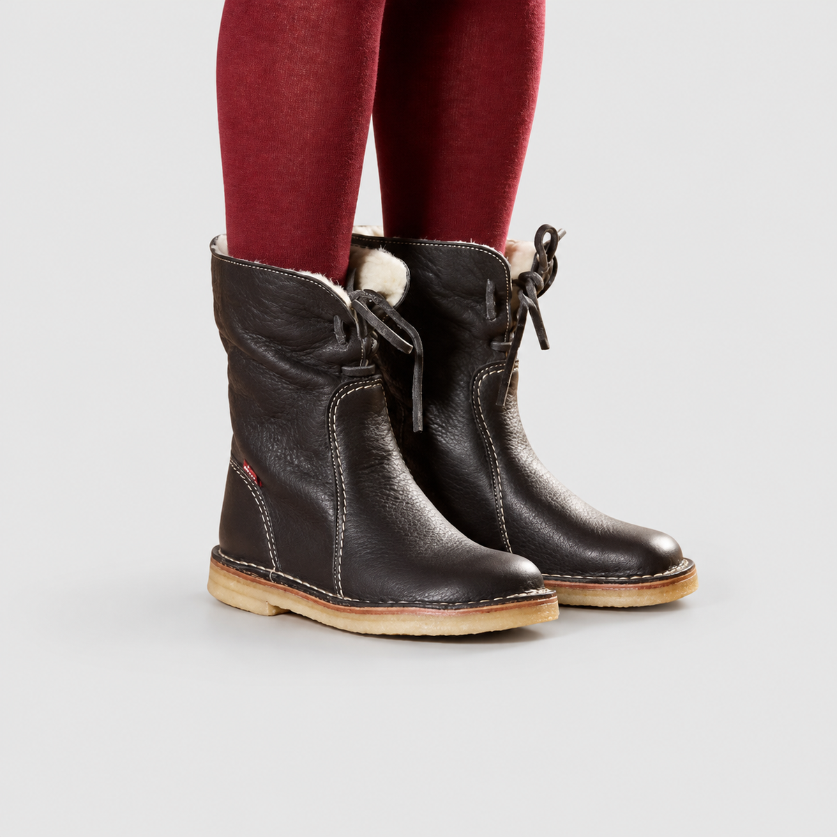 Women's Plush-Cuff Winter Boots with Drawstring Detail — view 4