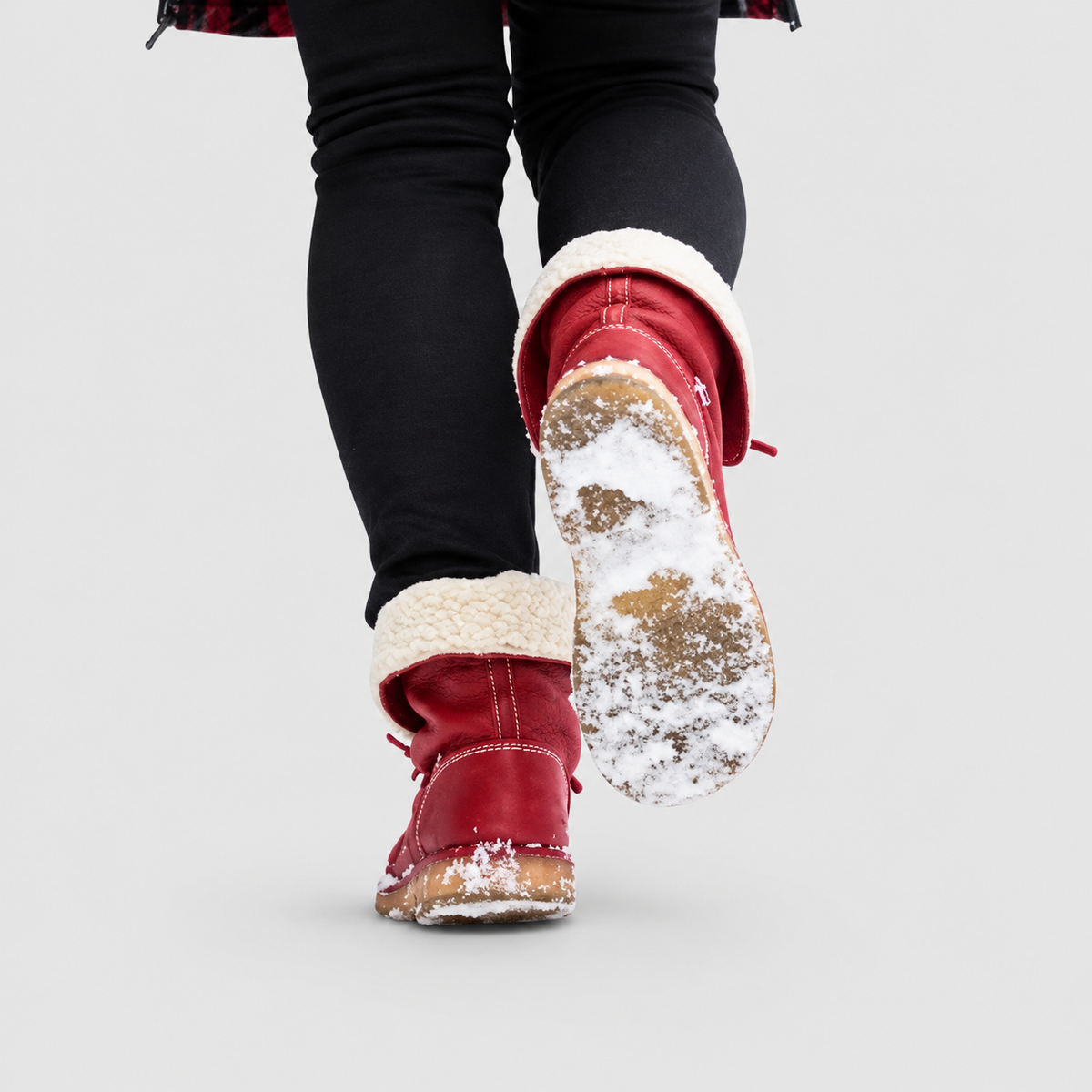 Women's Plush-Cuff Winter Boots with Drawstring Detail — view 8