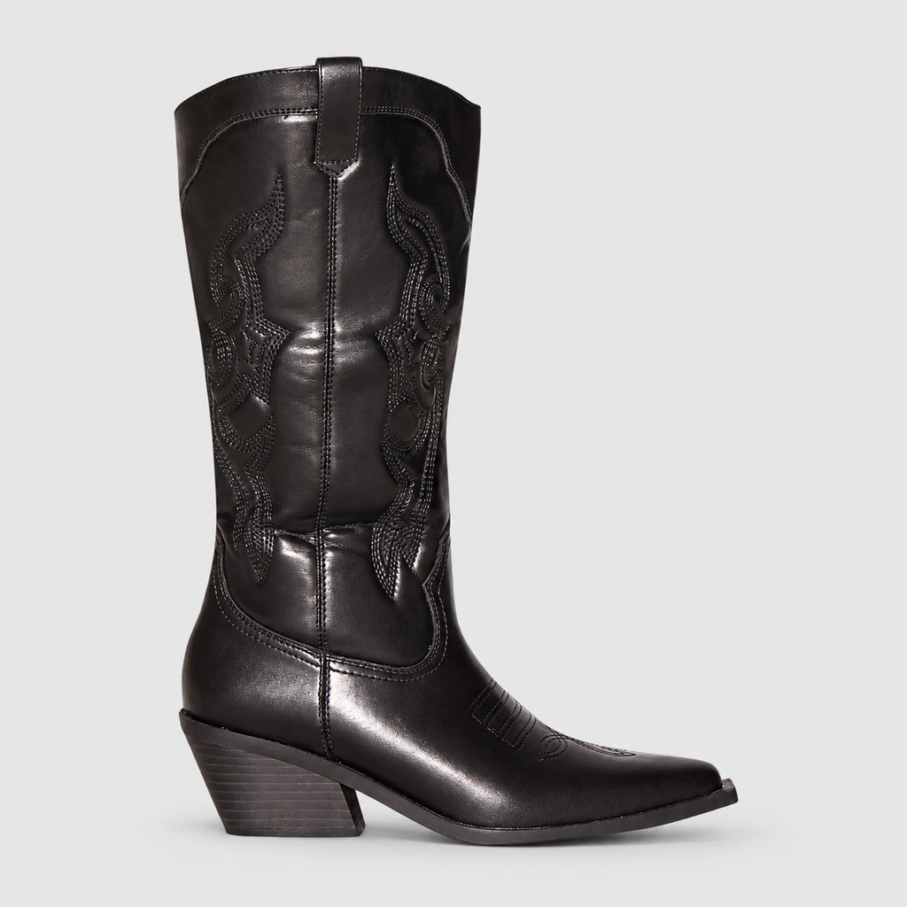Women's Embroidered Western Boots with Pointed Toe — view 5