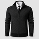 Laurence | Men's Checked Knit Zip Jacket with Ribbed Trims