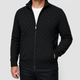 Laurence | Men's Checked Knit Zip Jacket with Ribbed Trims