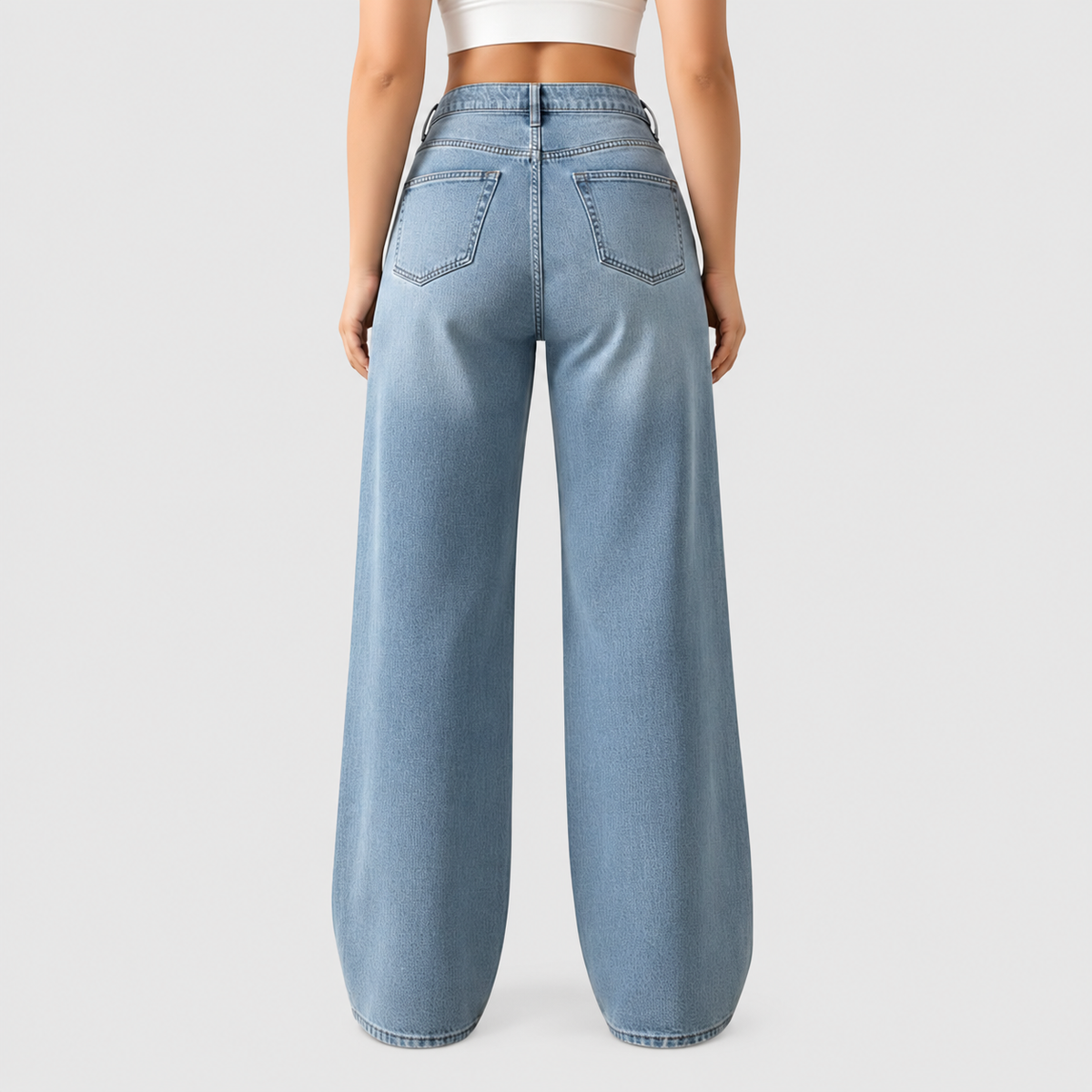 Women's High-Rise Wide-Leg Denim Jeans — view 3