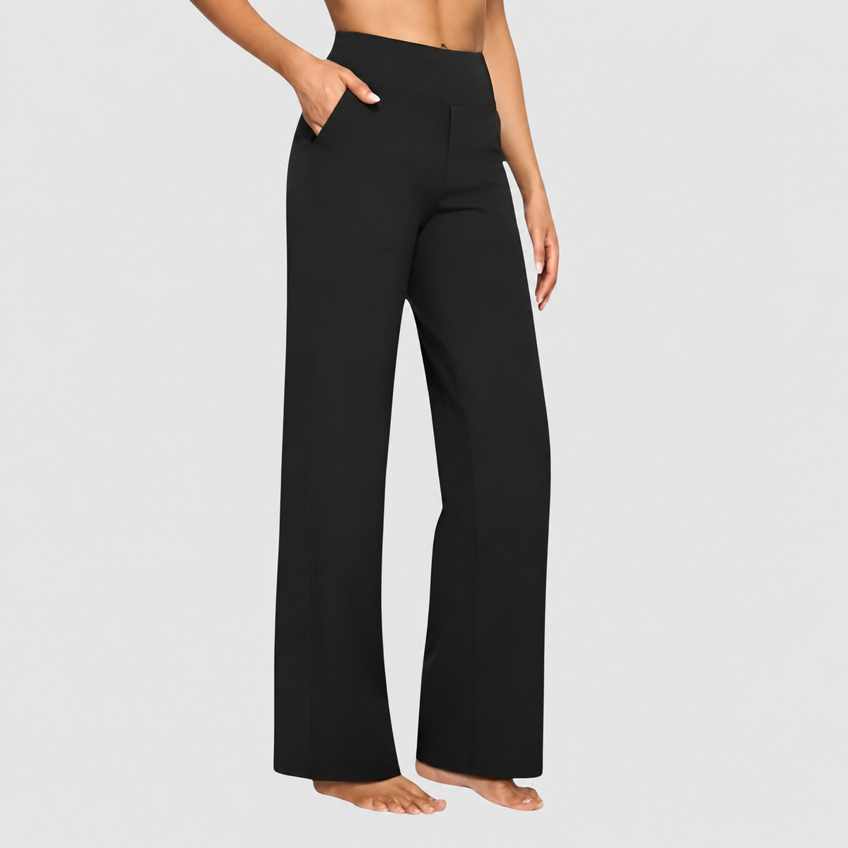 Women's Wide-Leg Trousers in Black — view 5