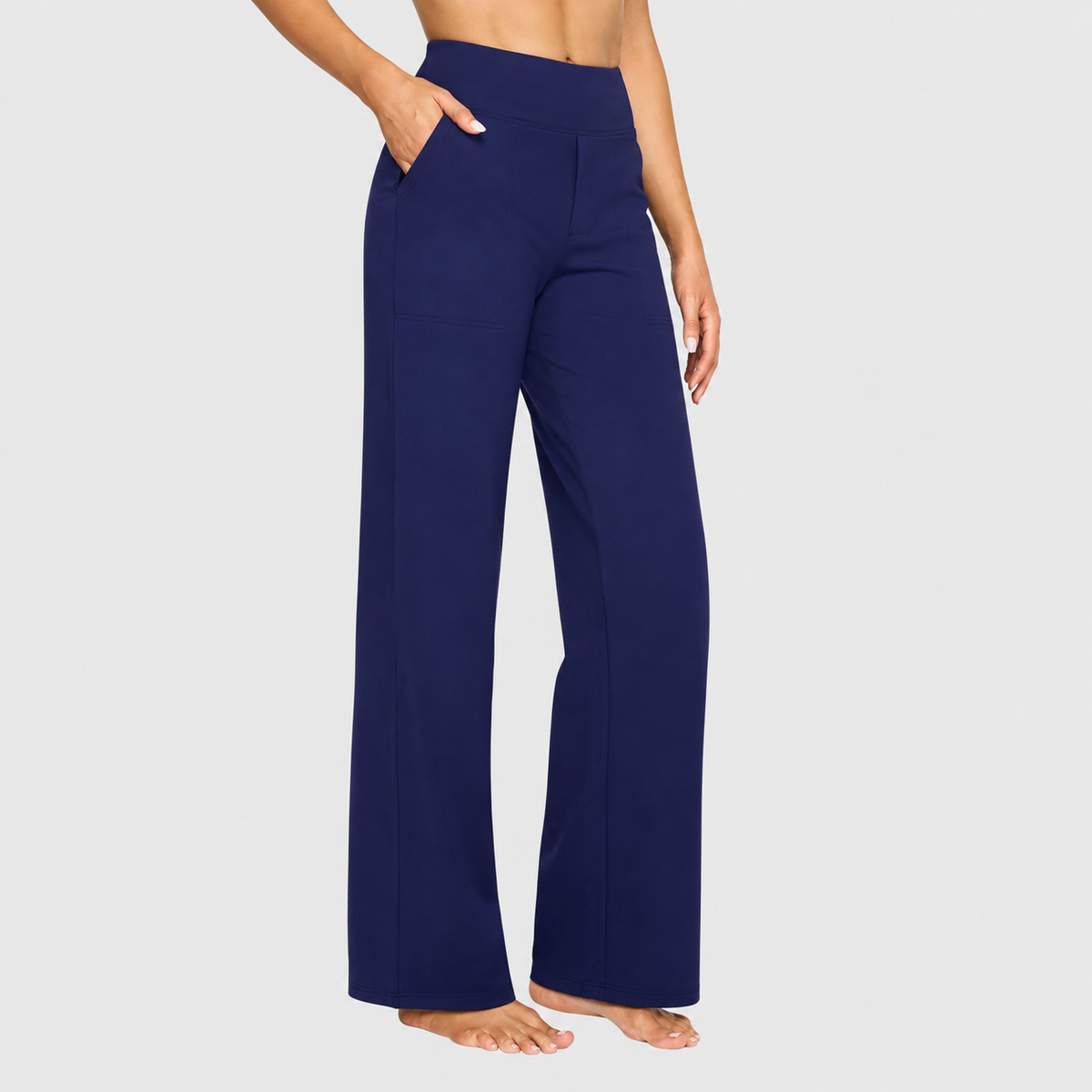 Women's Wide-Leg Trousers in Blue — view 7