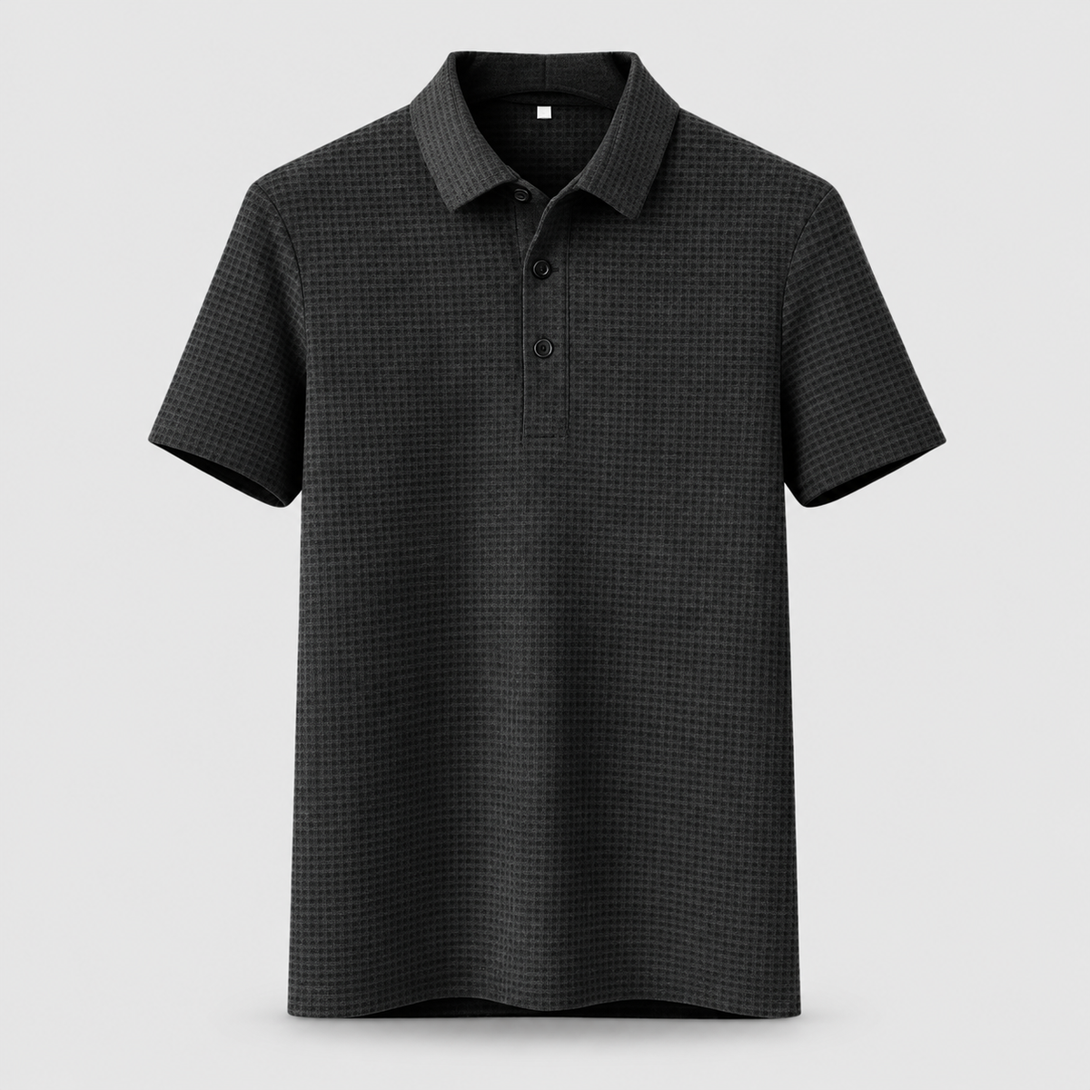 Men's Short-Sleeve Polo Shirt in Textured Knit — view 7