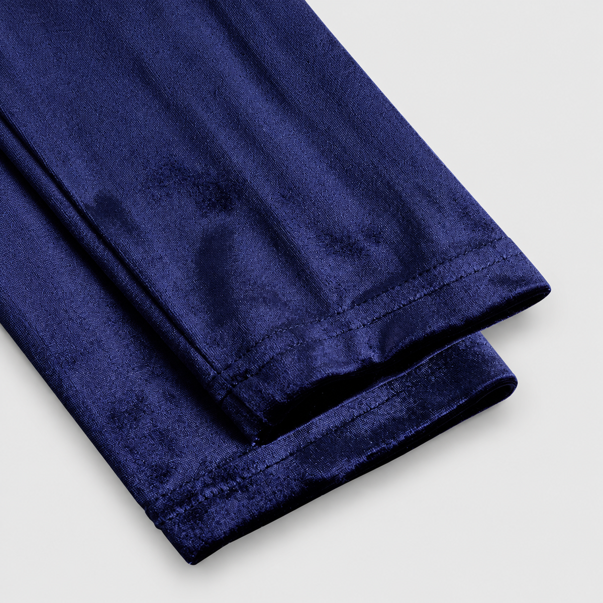 Women's Navy Long-Sleeve Velvet Midi Dress — view 8