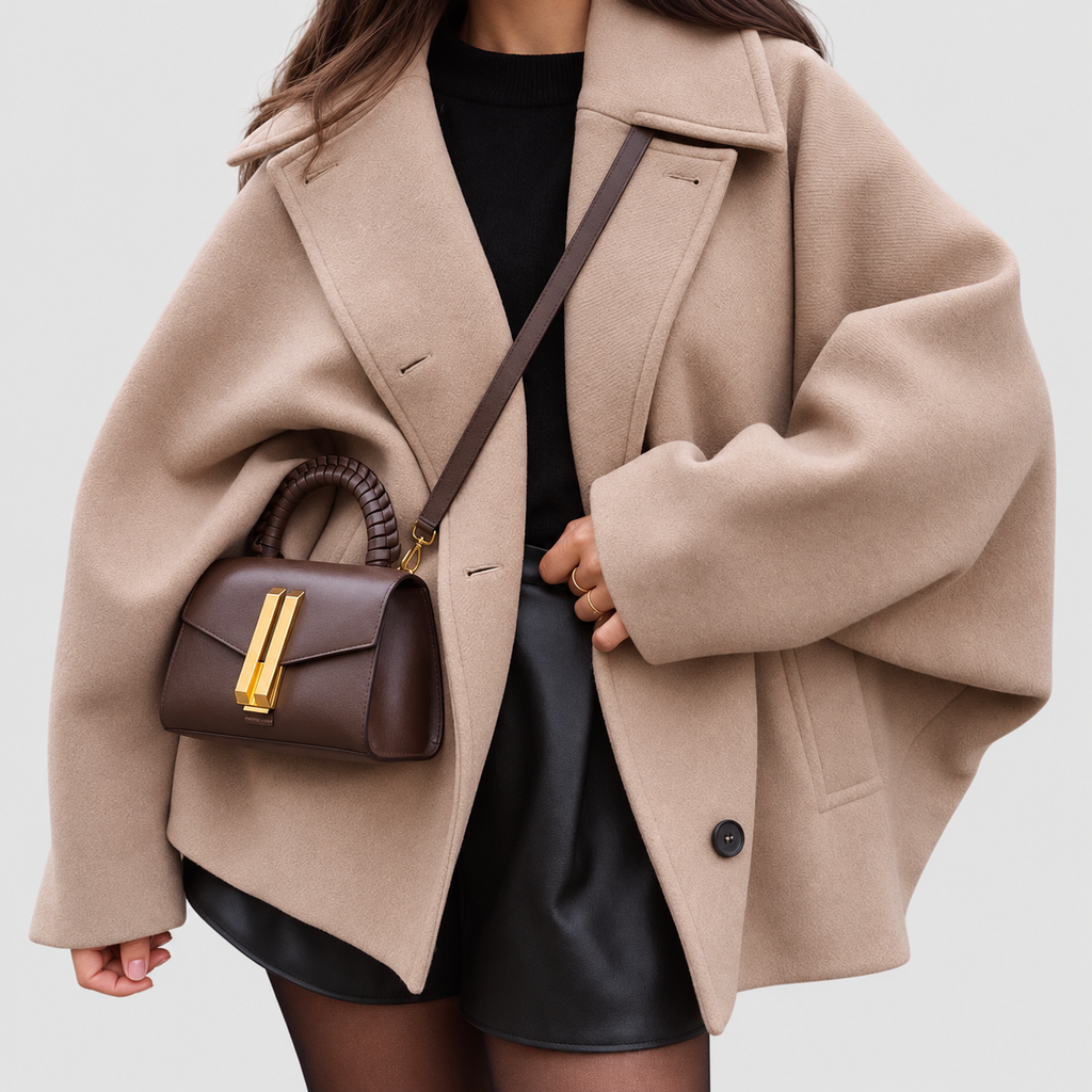 Women's Oversized Shirt Jacket with Button Front — view 7