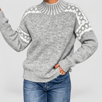 Women's Knit Jumper with Patterned Shoulders — view 5