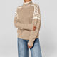 Livia | Women's Knit Jumper with Patterned Shoulders