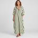 Beatrice | Striped Collared Maxi Dress