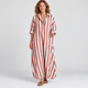 Beatrice | Striped Collared Maxi Dress