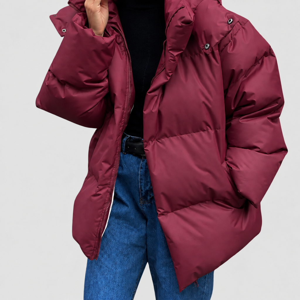 Women's Lightweight Quilted Puffer Jacket with Hood — view 1