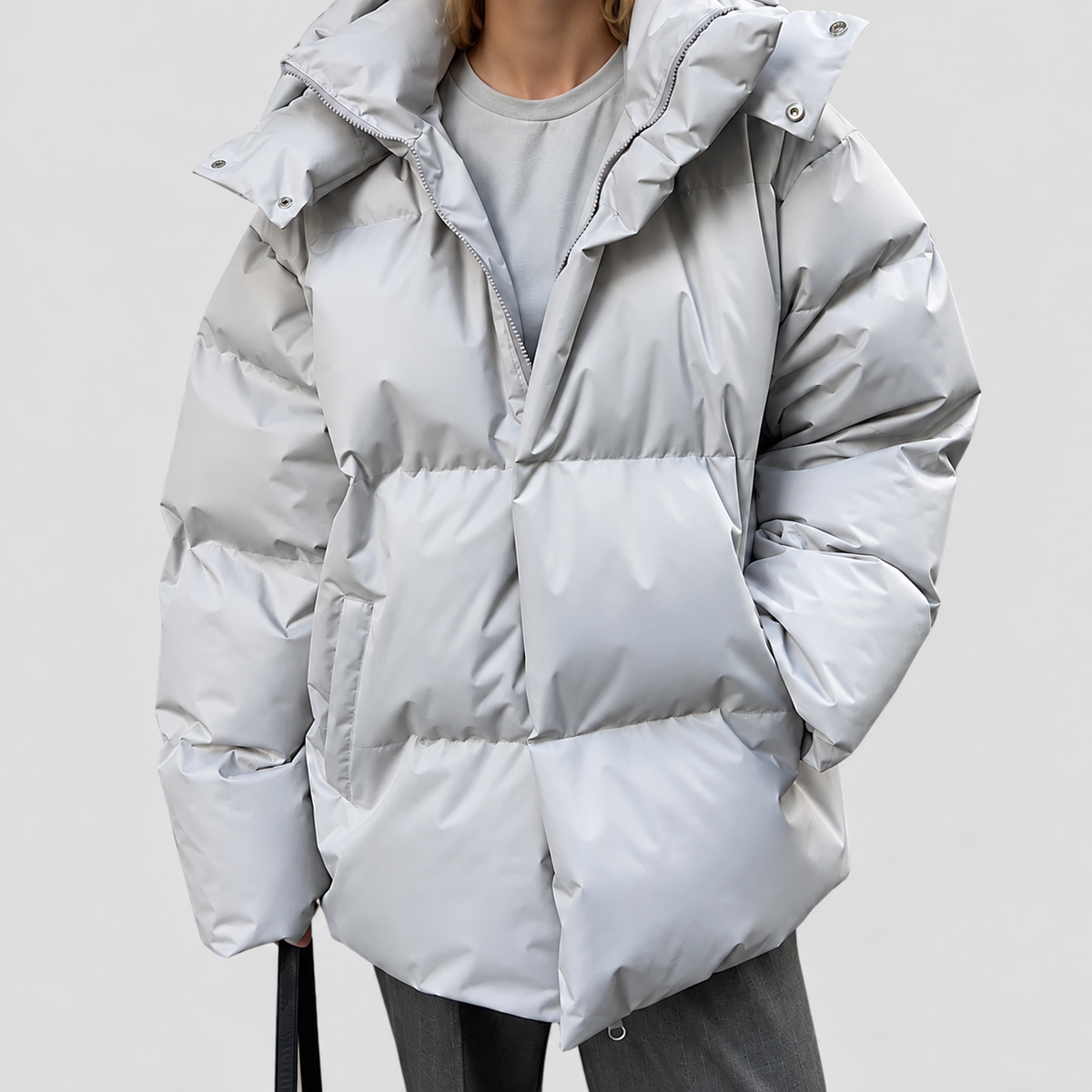 Women's Lightweight Quilted Puffer Jacket with Hood — view 2