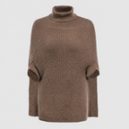 Women's Cape Turtleneck Jumper with Split Sleeves — view 3