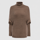 Ottilie | Women’s Cape Turtleneck Jumper with Split Sleeves