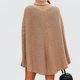 Ottilie | Women’s Cape Turtleneck Jumper with Split Sleeves