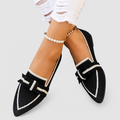 Women's Pointed Toe Loafers with Contrast Trim Flat — view 1