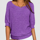 Arabella | Women’s Oversized Crew Neck Jumper with Textured Knit