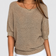 Arabella | Women’s Oversized Crew Neck Jumper with Textured Knit