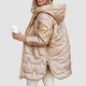 Florence | Women’s Hooded Puffer Jacket with Gold-Tone Hardware and Diamond Quilting