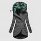 Rosalie | Women’s Fitted Zip-Up Hooded Jacket with Tropical Print Hood Lining